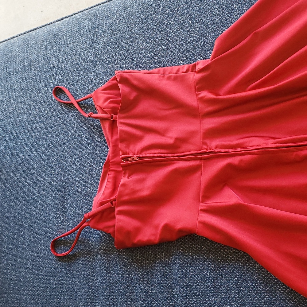 City Studios Juniors' Draped-Top Skater Dress, Size 1, Scarlet - Picture 10 of 10